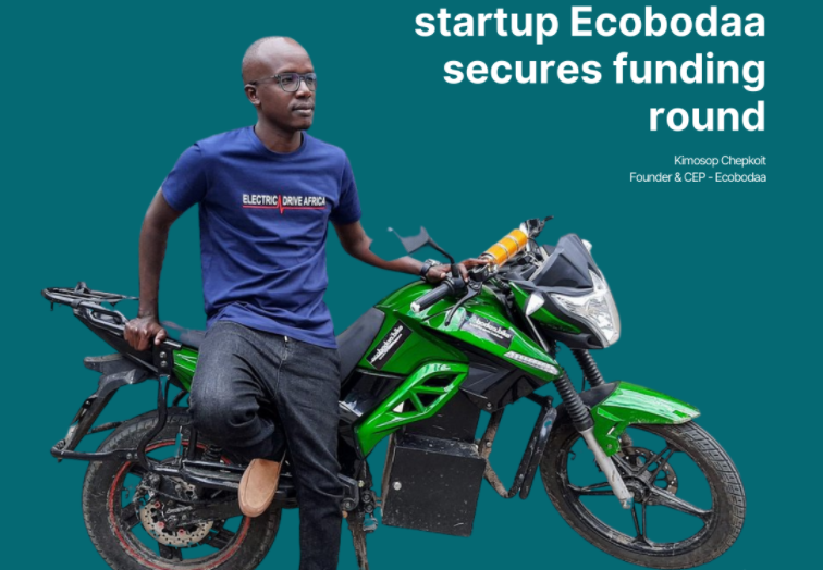 Ecobodaa CEO with electric motorcyc;e-Image fro facebook