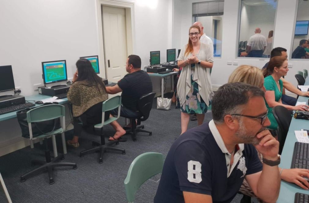 Success Story of founder and CPO of Kodable, Grechen Huebner Grechen Huebner chairing competition in Kodable offices-image from facebook