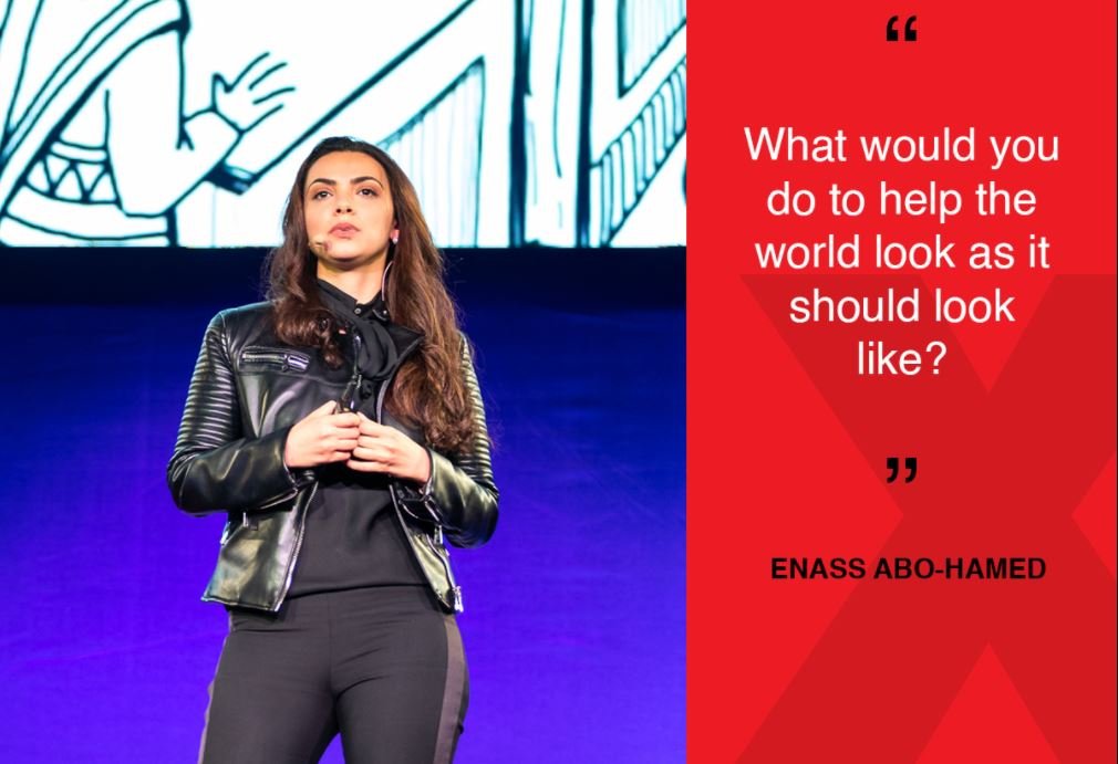 Enass Abo-Hamed, CEO at H2OG, Developing Green Energy Storages Enass Abo-Hamed giving a speech-image from facebook