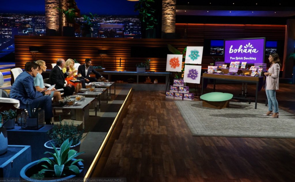 Nadine Habayeb presenting the spiritual snacking to Shark Tank - image from facebook.png
