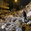 Man searching Turkey-Syria earthquake rubble