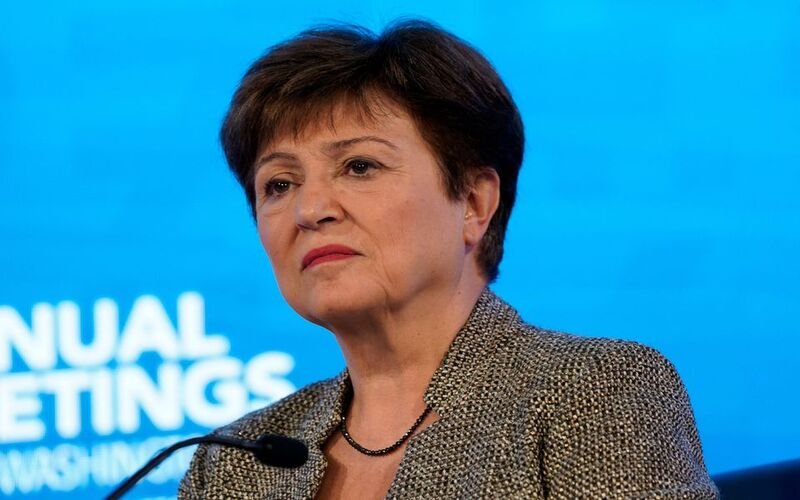International Monetary Fund Managing Director Kristalina Georgieva attends an International Monetary and Financial Committee news conference during the Annual Meetings of the International Monetary Fund and World Bank in Washington, U.S., October 14, 2022. REUTERS/Elizabeth Frantz