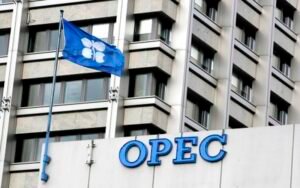 A flag flies outside of the Organization of Petroleum Exporting Countries (OPEC) headquarters