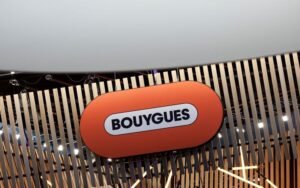 A logo of Bouygues is seen at its exhibition space, at the Viva Technology conference dedicated to innovation and startups at Porte de Versailles exhibition center in Paris, France June 15, 2022. REUTERS/Benoit Tessier