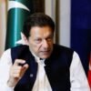Former Pakistani Prime Minister Imran Khan, gestures as he speaks with Reuters during an interview, in Lahore, Pakistan March 17, 2023. REUTERS/Akhtar Soomro