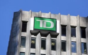 The Toronto Dominion (TD) bank logo is seen on a building in Toronto, Ontario