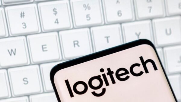 Logitech logo and stock graph are seen in this illustration taken, May 1, 2022. REUTERS/Dado Ruvic/Illustration
