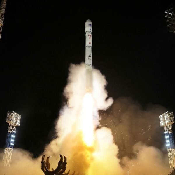 A rocket carrying a spy satellite Malligyong