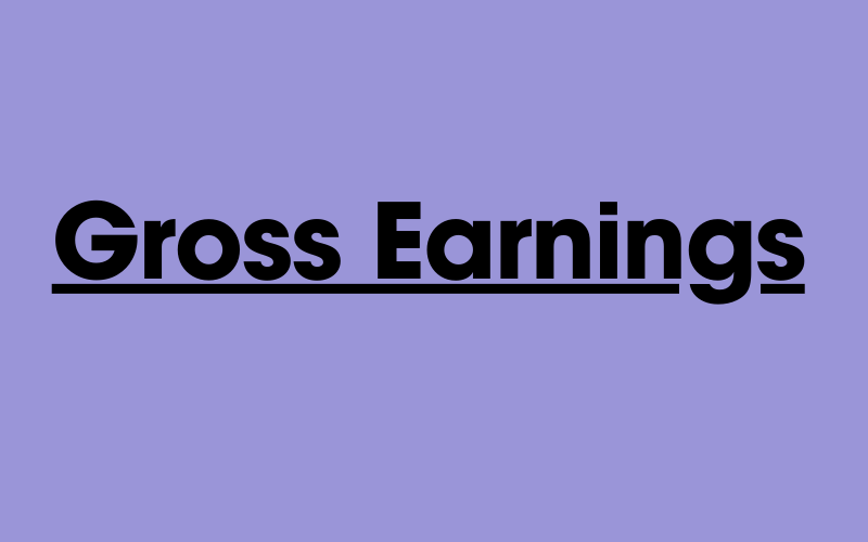 Gross Earnings: Definition, Examples, vs. Net Earnings File Photo: Gross Earnings: Definition, Examples, vs. Net Earnings