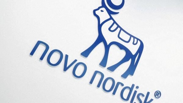 FILE PHOTO: The logo of Danish drugmaker Novo Nordisk, Copenhagen, Denmark, September 26, 2023. REUTERS/Tom Little/File Photo