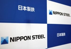 The logos of Nippon Steel Corp. are didplayed at the company headquarters in Tokyo, Japan March 18, 2019. REUTERS/Yuka Obayashi/File Photo