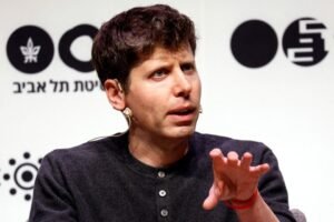 Sam Altman, CEO of Microsoft-backed OpenAI and ChatGPT creator speaks during a talk at Tel Aviv University in Tel Aviv, Israel June 5, 2023. REUTERS/Amir Cohen/File Photo - RC2ZC1AGYDS1