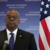 .S. Defense Secretary Lloyd Austin at a news conference in Riga, Latvia on August 10, 2022. REUTERS/Ints Kalnins/File Photo