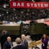 People gather at the BAE Systems' booth during the Association of the United States Army (AUSA) Global Force Symposium & Exposition in Huntsville, Alabama, U.S. March 28, 2023. REUTERS/Cheney Orr/File Photo