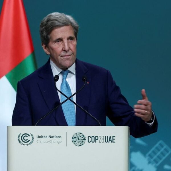 U.S. Special Presidential Envoy for Climate John Kerry participates in an event on women's role in building a climate-resilient world, at COP28 World Climate Summit, in Dubai, United Arab Emirates, December 4, 2023. REUTERS/Amr Alfiky/File Photo
