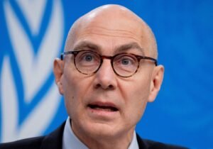 Volker Turk, United Nations High Commissioner for Human Rights, attends a news conference at the United Nations in Geneva, Switzerland, December 6, 2023. REUTERS/Denis Balibouse/File Photo
