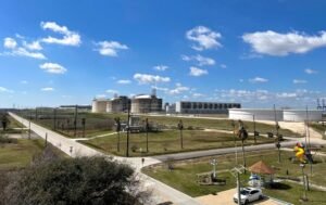 Storage tanks and gas-chilling units are seen at Freeport LNG, the second largest exporter of U.S. liquified natural gas, near Freeport, Texas, U.S., February 11, 2023. Reuters/Arathy Somasekhar/File Photo