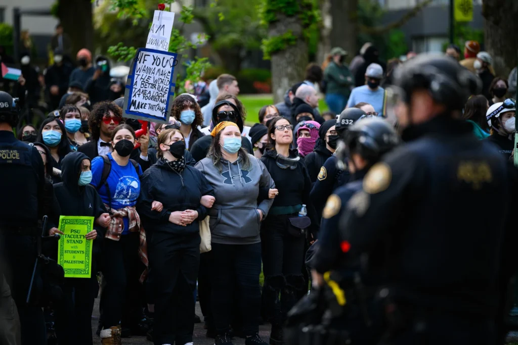 Columbia Protest Camp's Last Stand: Drones Hover, Police Close