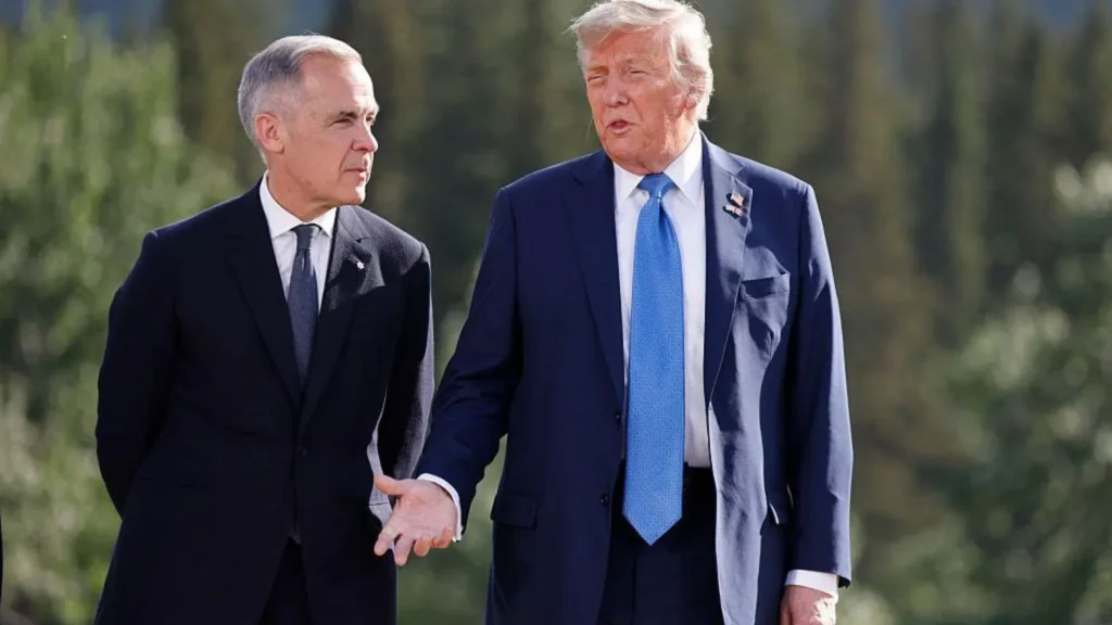 Getty Images Trump and Carney pictured in June at the Group of Seven (G7) Summit in Canada.