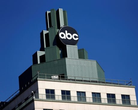 The ABC logo atop a building